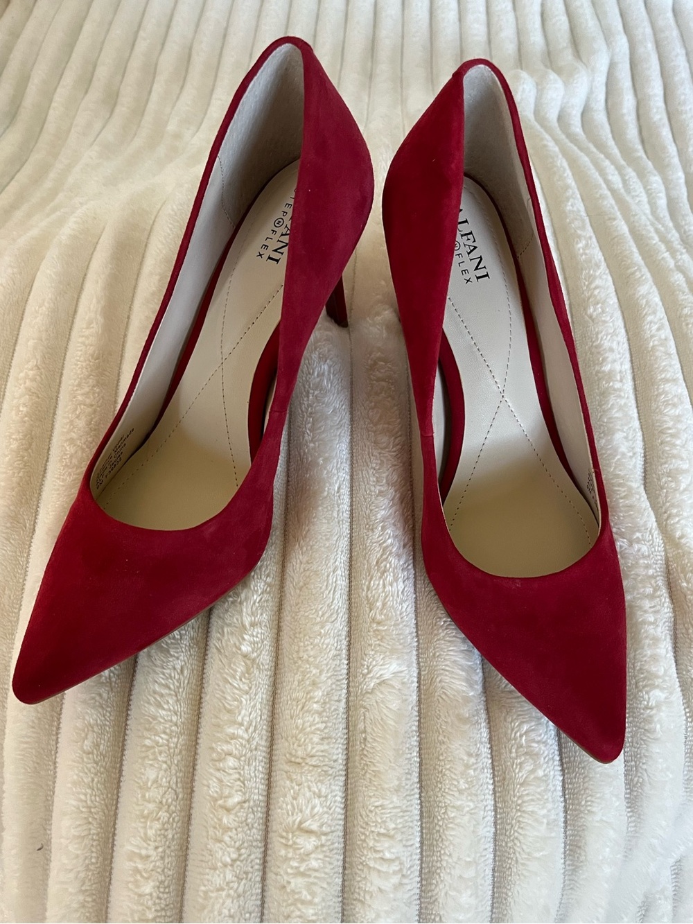 Alfani Red Suede Pointed Toe Stiletto Pumps